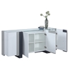Shelley 4 Doors Buffet - Clear, Gloss White and Gray - CI-SHELLEY-BUF