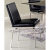 Tyler Contemporary Side Chair - Black, Stainless Steel Legs - CI-TYLER-SC