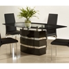 Xenia Boat-Shaped Glass Top Dining Table - CI-XENIA-DT