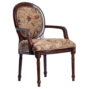 Belmont Accent Chair with Floral Chenille Seat and Back 