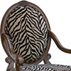 Knox Tan and Black Zebra Print Chenille Accent Chair - CP-130-03