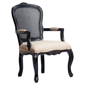 Ayla Carved Chair - Black 
