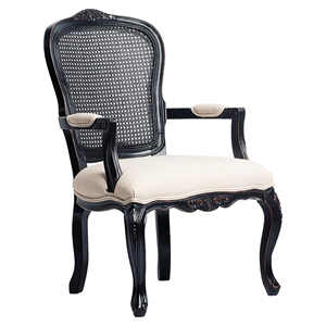 Anna Carved Chair - Black 