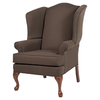 Erin Wingback Chair - Brown, Cherry
