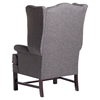 Chippendale Wingback Chair - Jitterbug Gray, Cherry - CP-8000-02