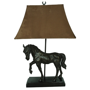 Bronze Horse Table Lamp 
