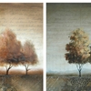 Trees in Lost Letters 2-Piece Wall Art - CVC-CVTOP1014