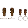 Flip Flop Sandals 4-Piece Metal Wall Hook and Ring Set - CVC-CVTWA1010