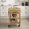 Marston Kitchen Cart - Butcher Block, Natural - CROS-CF3007-NA