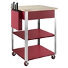 Culinary Prep Kitchen Cart - Red - CROS-CF3009-RE