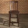 School House Bar Stool with 24 Inch Seat Height - Vintage Mahogany (Set of 2) - CROS-CF500324-MA