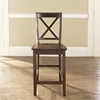 X-Back Bar Stool with 24 Inch Seat Height - Vintage Mahogany (Set of 2) - CROS-CF500424-MA