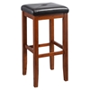 Upholstered Square Seat Bar Stool with 29 Inch Seat Height - Classic Cherry (Set of 2) - CROS-CF500529-CH