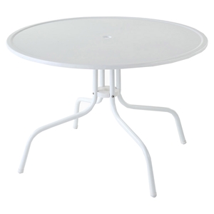 Griffith Metal 40" Dining Table - White 