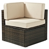 Palm Harbor Outdoor Wicker Corner Chair - Dark Brown - CROS-CO7103-BR