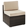 Palm Harbor Outdoor Wicker Center Chair - Dark Brown - CROS-CO7104-BR