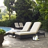 Palm Harbor Outdoor Wicker Chaise Lounge - Dark Brown - CROS-CO7122-BR