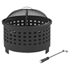 Hudson Basket Weave Firepit - Black - CROS-CO9009A-BK