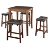 5-Piece Pub Dining Set - Cabriole Table Legs, Saddle Stools, Classic Cherry - CROS-KD520004CH