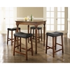 5-Piece Pub Dining Set - Turned Table Legs, Saddle Stools, Classic Cherry - CROS-KD520012CH