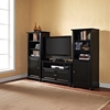 Alexandria 42" TV Stand and Two 60" Audio Piers - Black - CROS-KF100007ABK