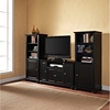 Alexandria 48" TV Stand and Two 60" Audio Piers - Black - CROS-KF100008ABK