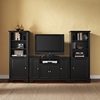 LaFayette 48" TV Stand and Two 60" Audio Piers - Black - CROS-KF100008BBK