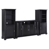 Alexandria 60" TV Stand and Two 60" Audio Piers - Black - CROS-KF100009ABK