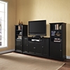 LaFayette 60" TV Stand and Two 60" Audio Piers - Black - CROS-KF100009BBK