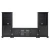 Alexandria Low Profile TV Stand and Two 60" Audio Piers - Black - CROS-KF100010ABK