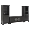 LaFayette Low Profile TV Stand and Two 60" Audio Piers - Black - CROS-KF100010BBK