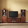 LaFayette Low Profile TV Stand and Two 60" Audio Piers - Classic Cherry - CROS-KF100010BCH