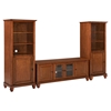 Cambridge 60" Low Profile TV Stand and Two 60" Audio Piers - Classic Cherry - CROS-KF100010DCH