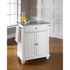 Cambridge Kitchen Island - Granite Top, Portable, White - CROS-KF30023DWH