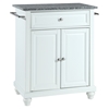 Cambridge Kitchen Island - Granite Top, Portable, White - CROS-KF30023DWH