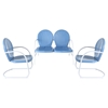 Griffith 3-Piece Conversation Seating Set - Blue - CROS-KO10002BL