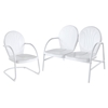 Griffith 2-Piece Metal Outdoor Conversation Seating Set - White - CROS-KO10005WH