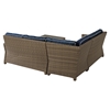 Bradenton 4-Piece Outdoor Seating Set - Navy Cushions, Light Brown Wicker - CROS-KO70019WB-NV