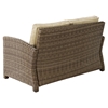 Bradenton Outdoor Wicker Loveseat - Sand Cushions - CROS-KO70022WB-SA