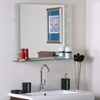 Super Modern Etched Wall Mirror with Shelf - DWM-SSM152