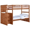 Orville Twin Over Twin Staircase Bunk Bed - Chest, Cinnamon Wax - DONC-1012-2CN-TT
