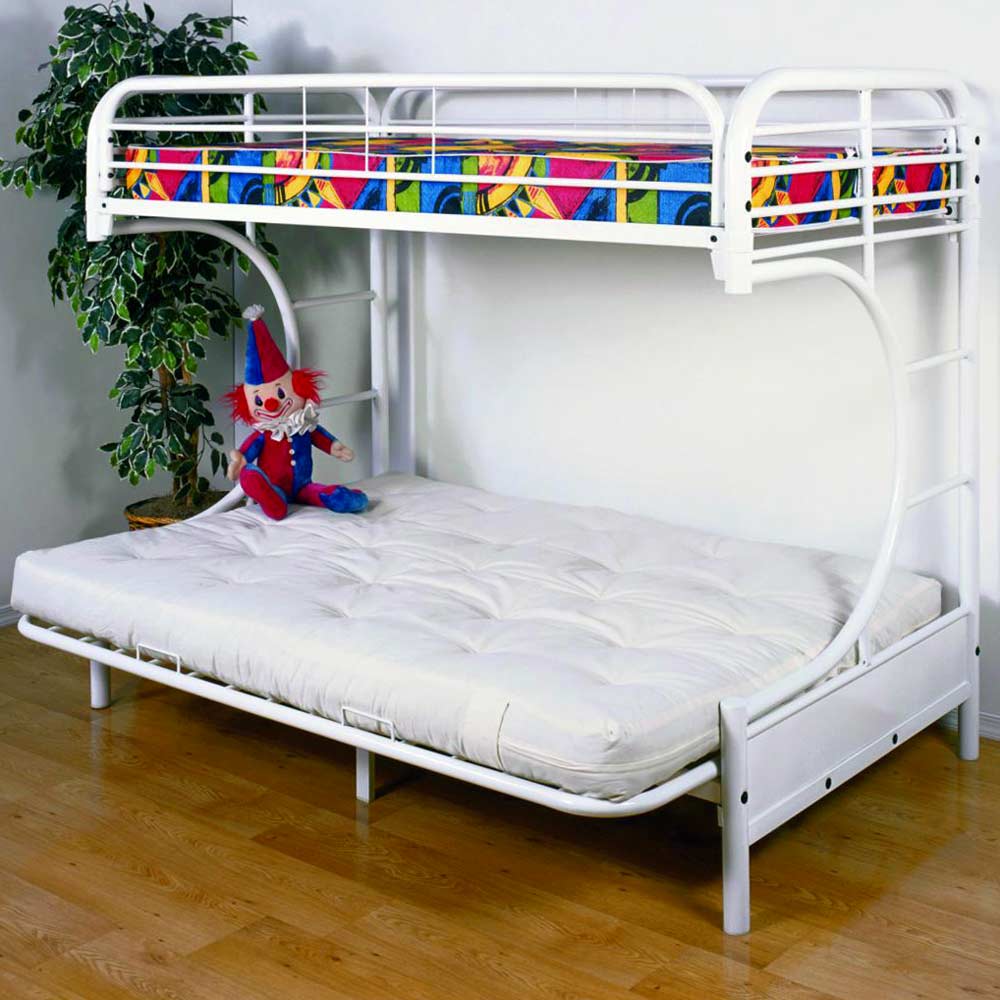 white futon bunk bed