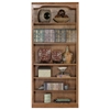 Classic Oak Bookcase - Curved Molding, 6 Shelves, 72" Tall - EGL-14372