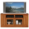 Classic Oak Thin 66" TV Cabinet - 2 Open Shelves, 2 Glass Doors - EGL-46866