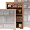 Oak Ridge 4-Shelf Wooden Bookcase - Fluting - EGL-93348
