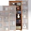 Oak Ridge 6-Shelf Wooden Bookcase - Fluting - EGL-93372