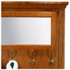 Oak Ridge Hall Tree - Storage Bench, Mirror, Coat Hooks, Fluting - EGL-93416-93417