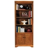 Oak Ridge 4-Shelf Bookcase - Fluting, Raised Panel Doors - EGL-93472