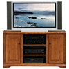 Oak Ridge Thin 55" TV Console - Raised Panels, 3 Open Shelves - EGL-93557