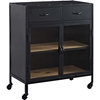 Charm 2 Drawers Cabinet - Black - EEI-2641-BLK